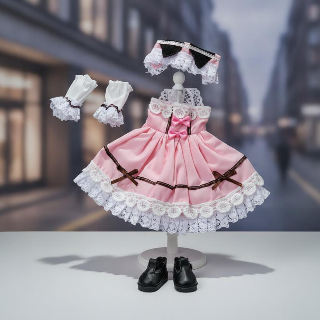 1/6 Scale Doll Dress Clothes Outfits Set Girls Pretend Play Cake Decoration BJD Shoes Handmade 30cm