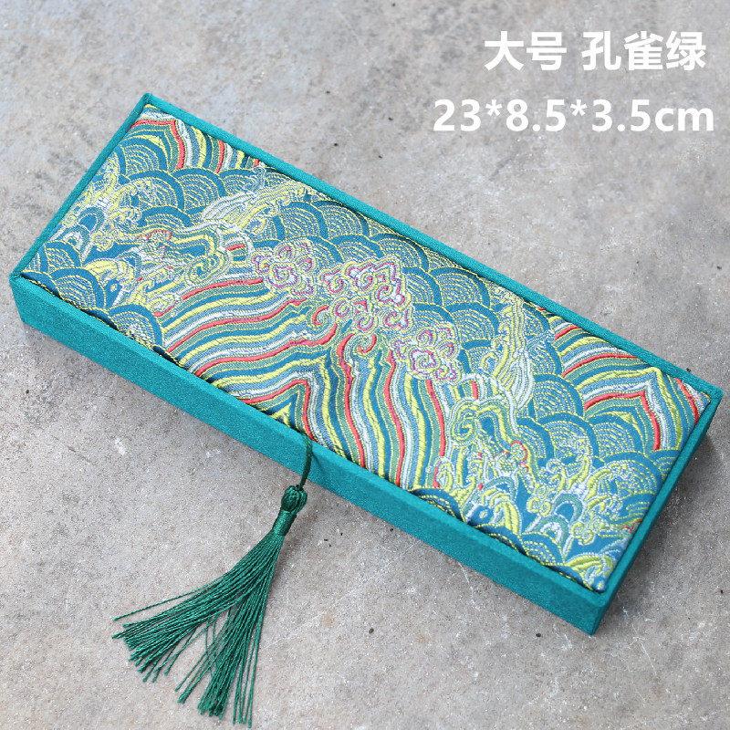 Chinese Style Rectangular Exquisite Tassel Brocade Box Gift Wrapping Available in Multiple Colors and Sizes Protect Your Jewelry