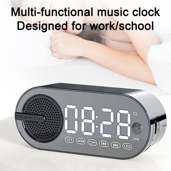 

Умная беспроводная колонка Yousheng с двойным будильником, красочная подсветка, тяжелые басы, поддержка TF Caed, Bluetooth-совместимое аудио 5.0