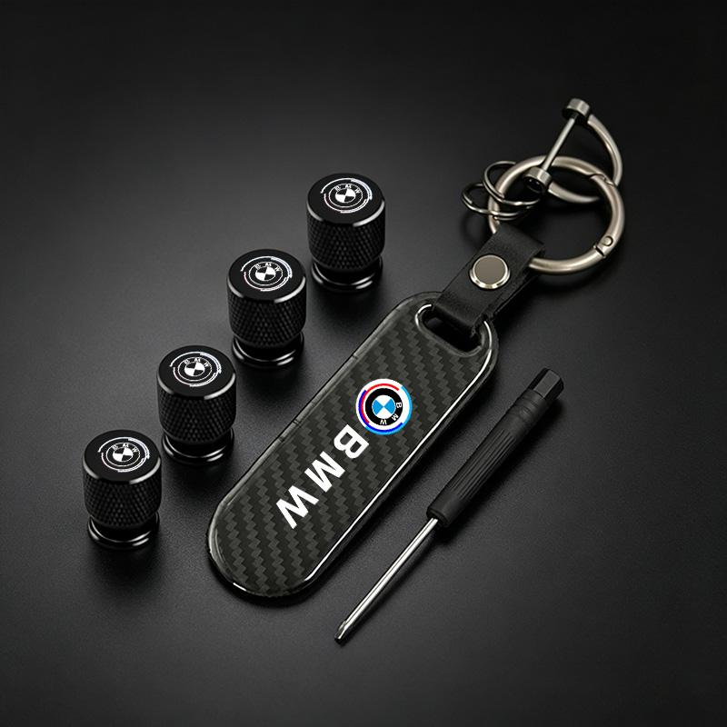 Car Valve Caps Wheel Tires Air Tyre Stem Protective Cover And Car Keychain For BMW M Emblem E46 E36 E34 F10 E90 F30 E53 E30 E87