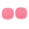 2pcs Silicone Face Scrubber with Hanging Hole Food Grade Water Proof Portable Face Exfoliator Scrubber Pink
