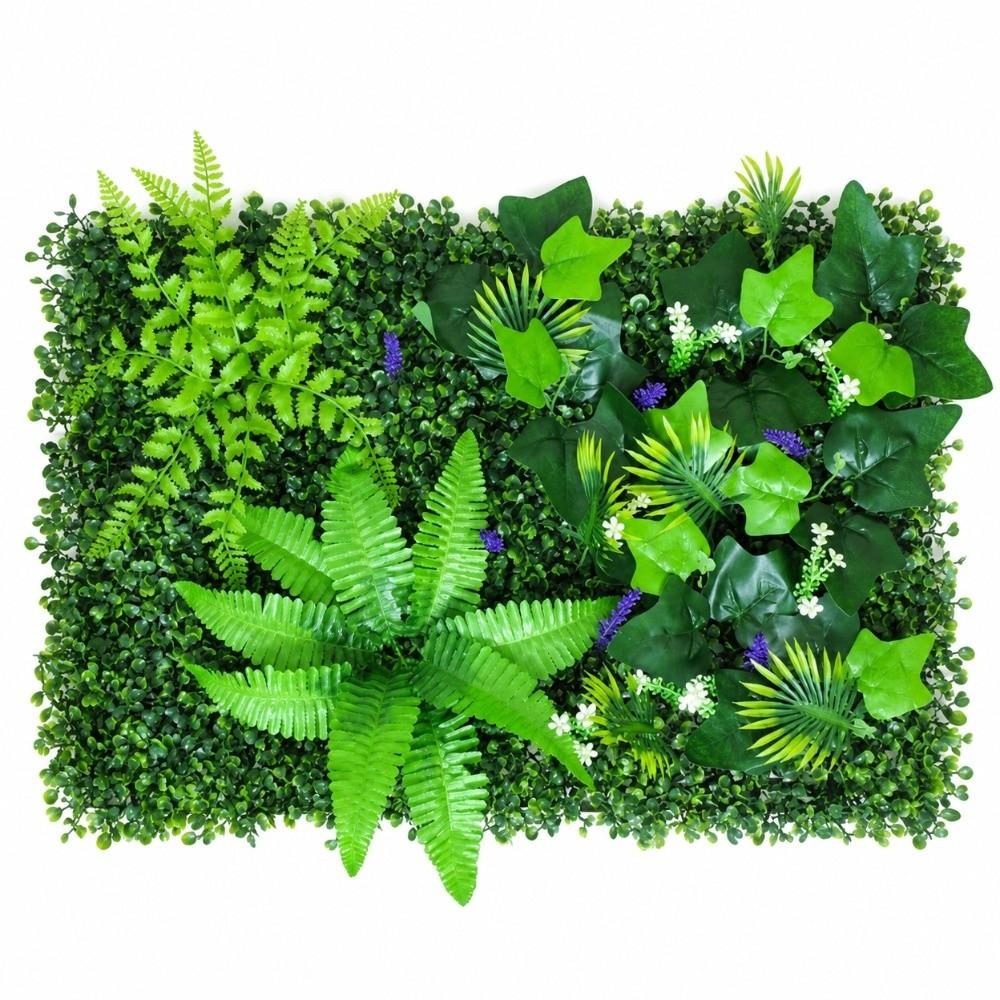Plastic Fake Foliage Panel Fake Foliage Texture Vertical Garden Panel  Outdoor Garden