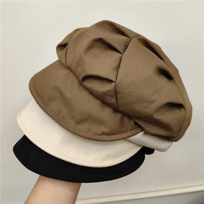 New Japanese Cotton Cloud Hat Casual Fashion Art Painter Hat Newsboy Hat Temperament Personality Short Eave Cap Ins Tide