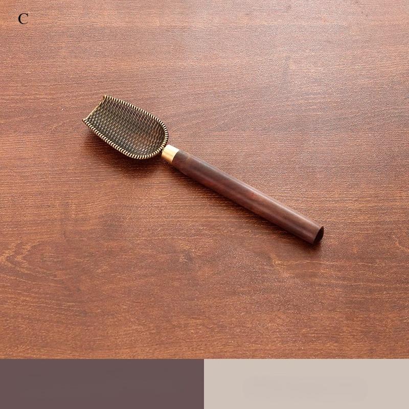 1Pcs Tea Spoon Ebony Teaspoon Solid Wood Retro Creative Tea Shovel Tea Kongfu Tea Ceremony Accessories Gift
