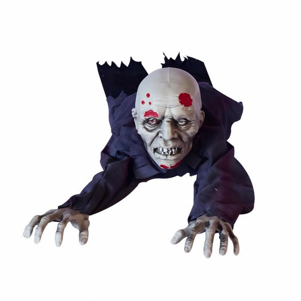 Zombie rampant Décoration d'Halloween Accessoire effrayant lumineux avec effets sonores Sinistre pour