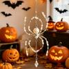 Crystal-Like Faceted Beads Spider Hanging Ornament Halloween Spider Decoration Haunted House