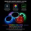 7 Colors Car Illuminated Cup Mat Intelligent Sensing Ambient Light Coaster  Vehicle Decoration