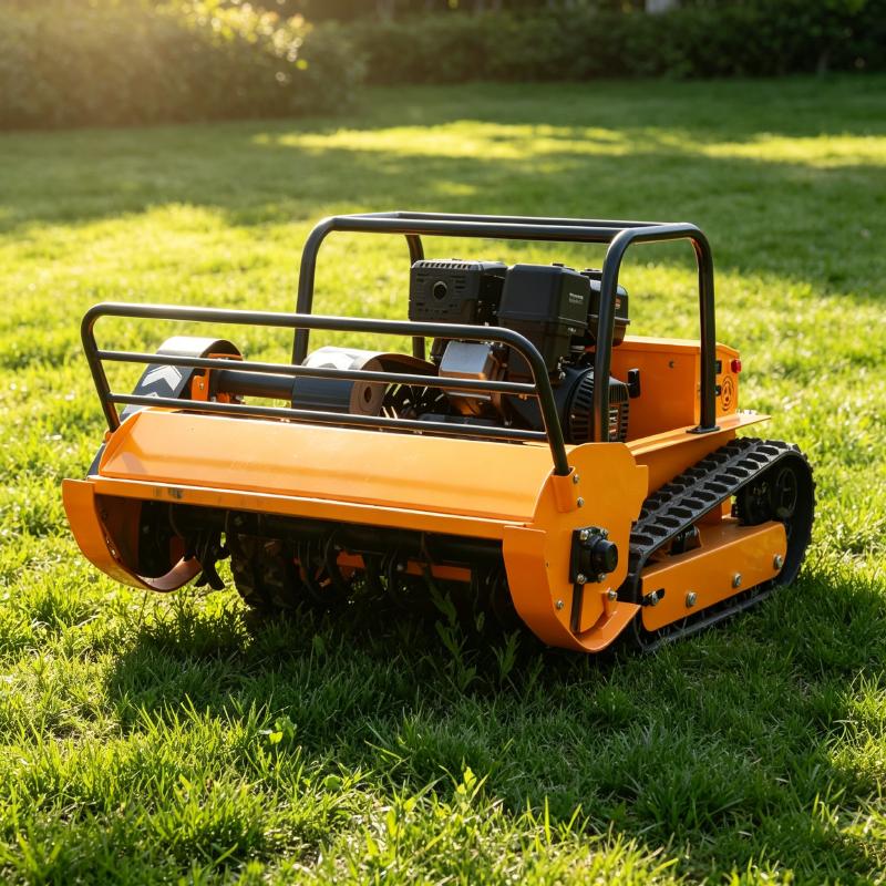 Low Maintenance CE EPA Crawler Remote Lawn Mower Gas Powered Backyard Grass Trimming Robot