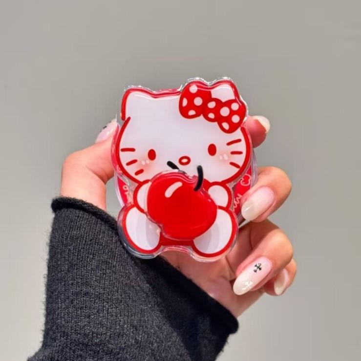 Red Apple Line Kitty Applies To Apple 16promax Matte 15 Magnetic Suction Bracket 14 Cute 13 Mobile Phone Case