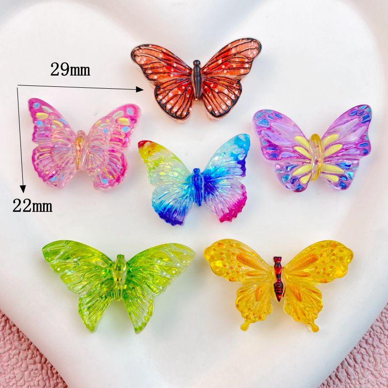 

10Pcs New Cute Cartoon Colorful Butterflies Series Flat Back Ornament Jewelry Bows Accessories