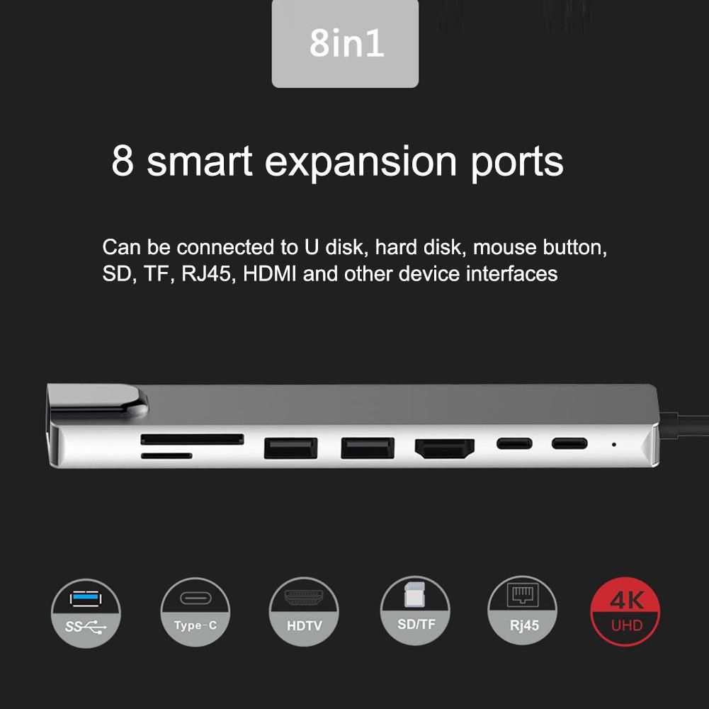 8-in-1 Type-C Multi-Function Expansion Dock for Tablet & Switch