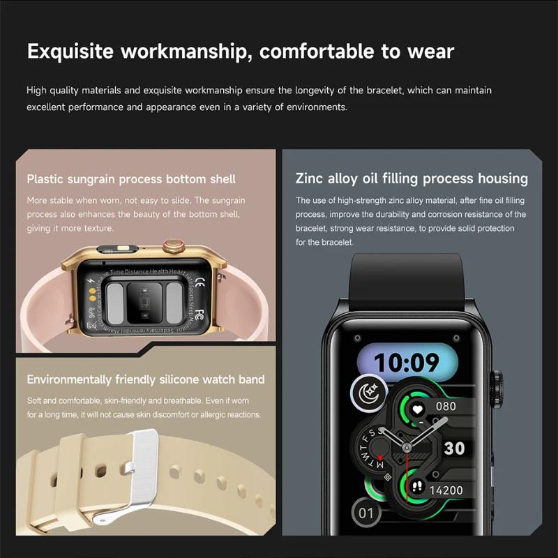 2025 Nové chytré hodinky pro ženy, monitorování teploty, Bluetooth hovory, monitor srdečního tepu, monitorování zdraví žen, chytré hodinky pro Android a iOS