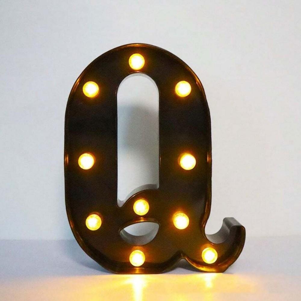 1PC 21.8cm LED Letter Light Luminous Letter and Number Night Light Suitable for Home Bar Wedding Birthday Party Decoration