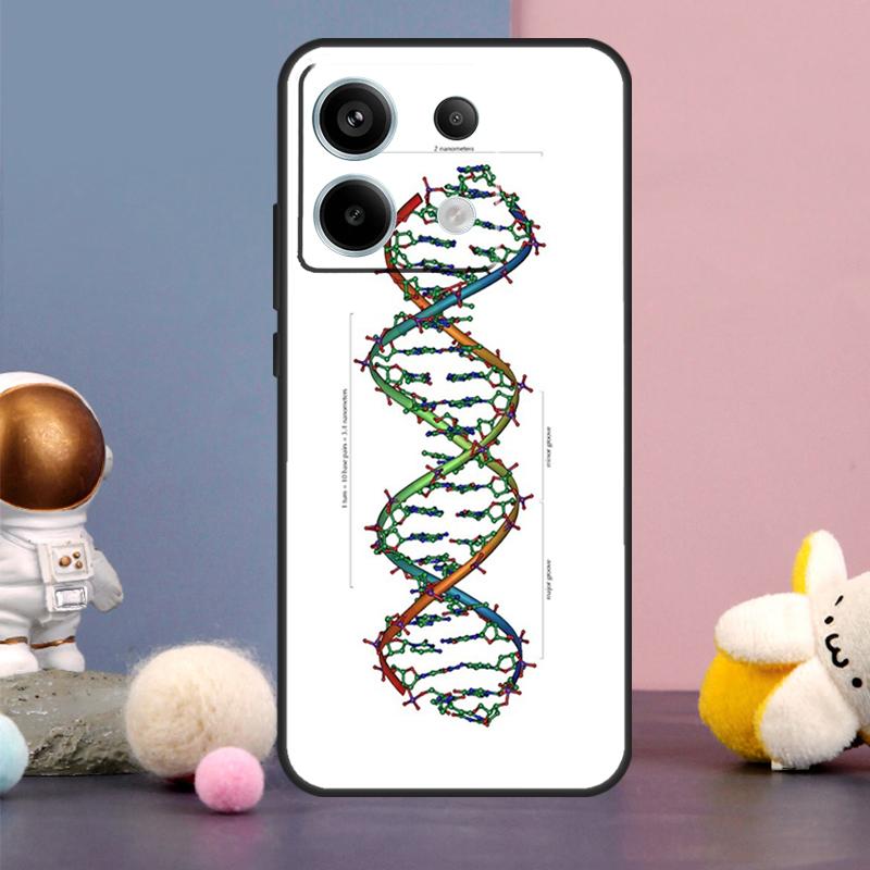 

Retro DNA Science Illustration Case For Xiaomi Redmi Note 15 Pro Plus 10 11 12 13 14 Pro Redmi 15 15C 14C 10C 12C 13C Cover Redmi Note 10 Pro