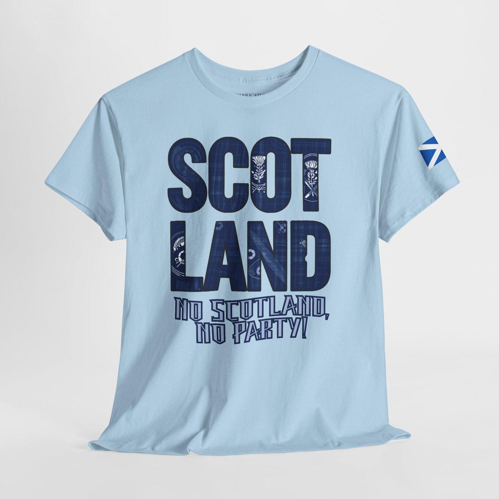 Scotland Football Fan Tee |  Scotland, No Party!  Soccer Merch S