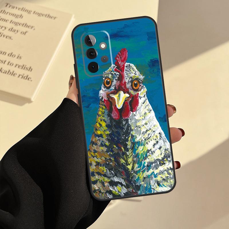 Chicken Hen Rooster Case For Samsung Galaxy A54 A34 A14 A53 A13 A33 A73 A50 A12 A22 A32 A52 A72 A51 A71 Coque