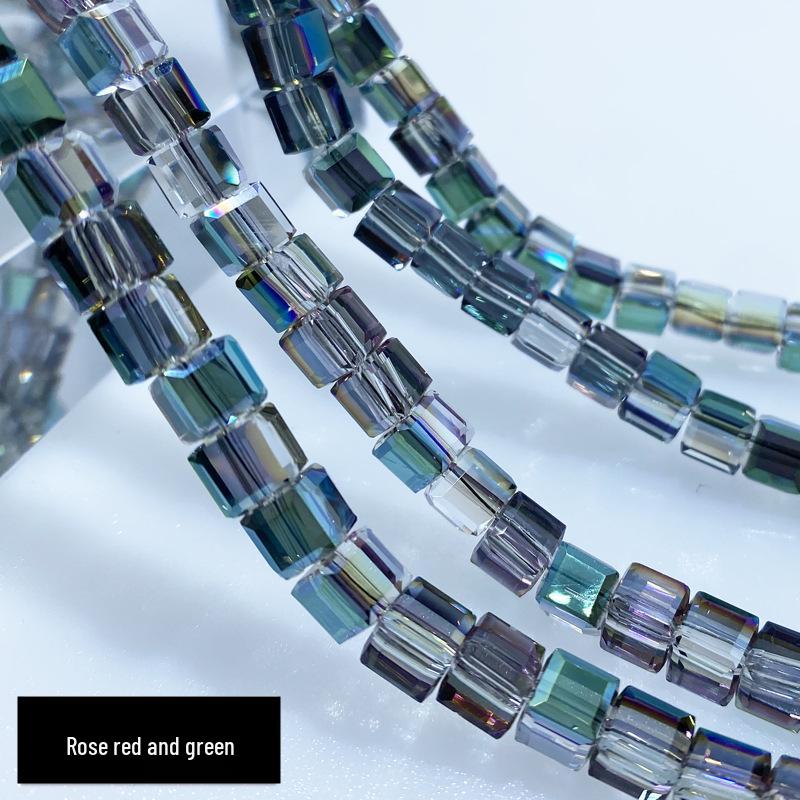Multi-Faceted Crystal Glass Square Beads: 4/6/8mm Sugar Cubes for DIY Jewelry, Loose Beading with Holes