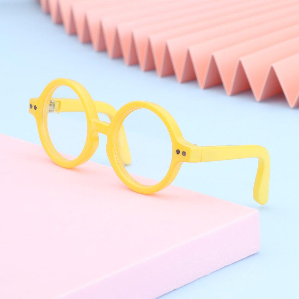 For Blythe Round Frame Toys Eyewear Clear Lens Eyeglasses Miniature Doll Glasses Plush Doll
