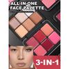 12-Color Metal Blush Palette, Multi-Functional Long-Lasting Natural Makeup Effect, High Pigmentation Concealer Contour Palette For Daily Makeup