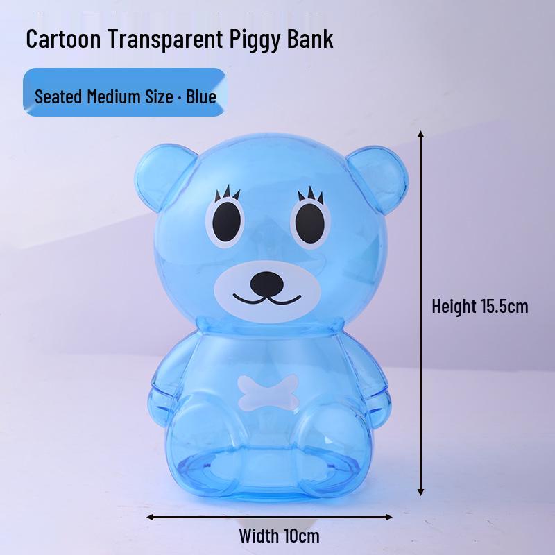 Clear Bear Coin Bank & Candy Jar for Kids' Birthdays