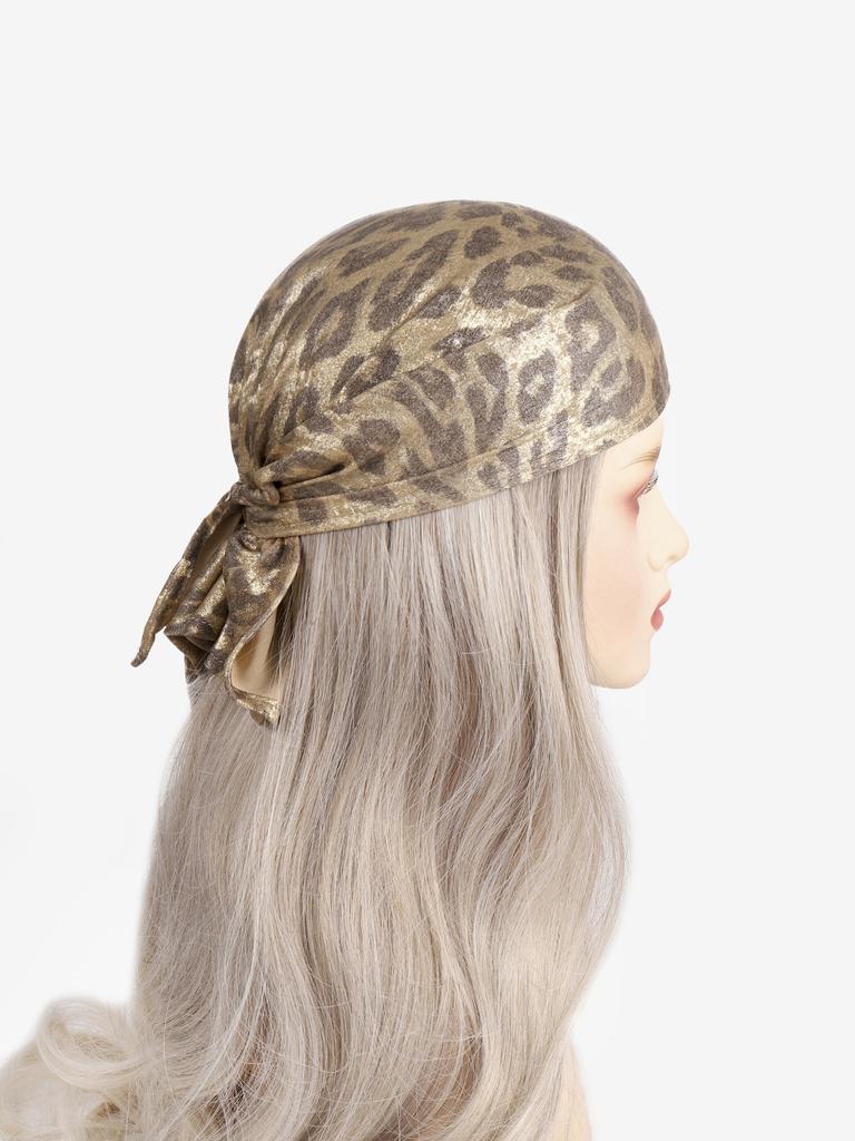 1pc Y2K Style Retro Spicy Leather Headscarf Hat Women Summer Square Scarf Hip-hop Kerchief Series Versatile Headband Hair Scarf