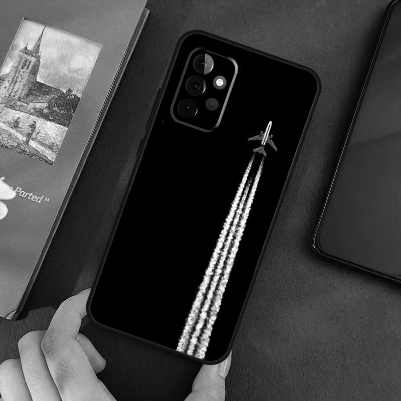 Airplane Aircraft Soft Cover For Samsung Galaxy A54 A53 A73 A13 A71 A51 A14 A52 A32 A12 A22 A52S Back Case