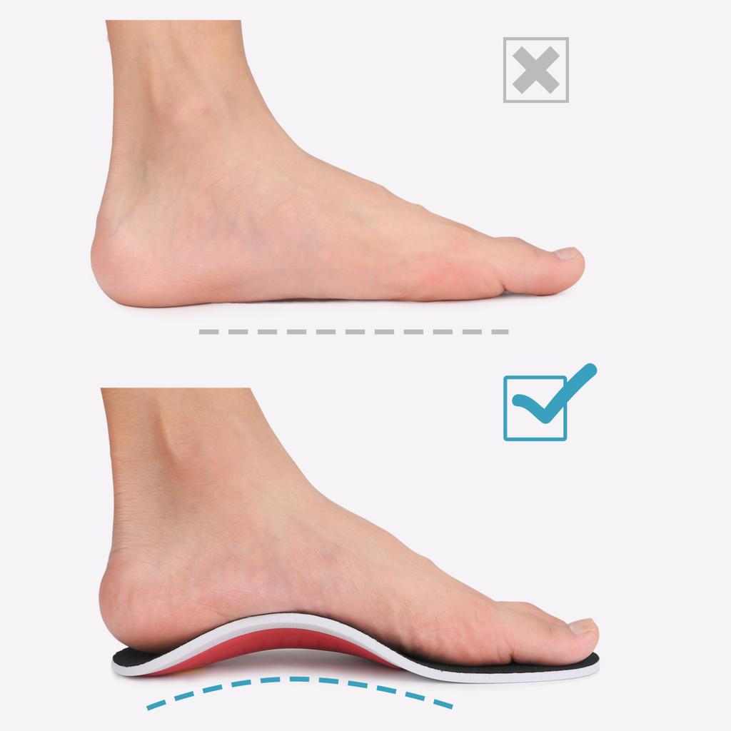EVA Orthotic Insoles Arch Support Flat Foot Corrective Shoe Inserts Cushion Pads Shock Absorption Athletic Insoles for Men Women