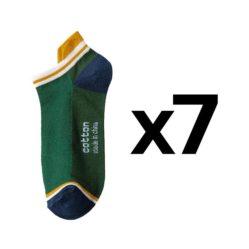 7 Paare/Lot Herren Baumwollsocken Lässig Mode Straße Kurz Unisex Atmungsaktiv Hohe Qualität Kurzer Schaft Hoher Absatz Abriebfest Übergröße