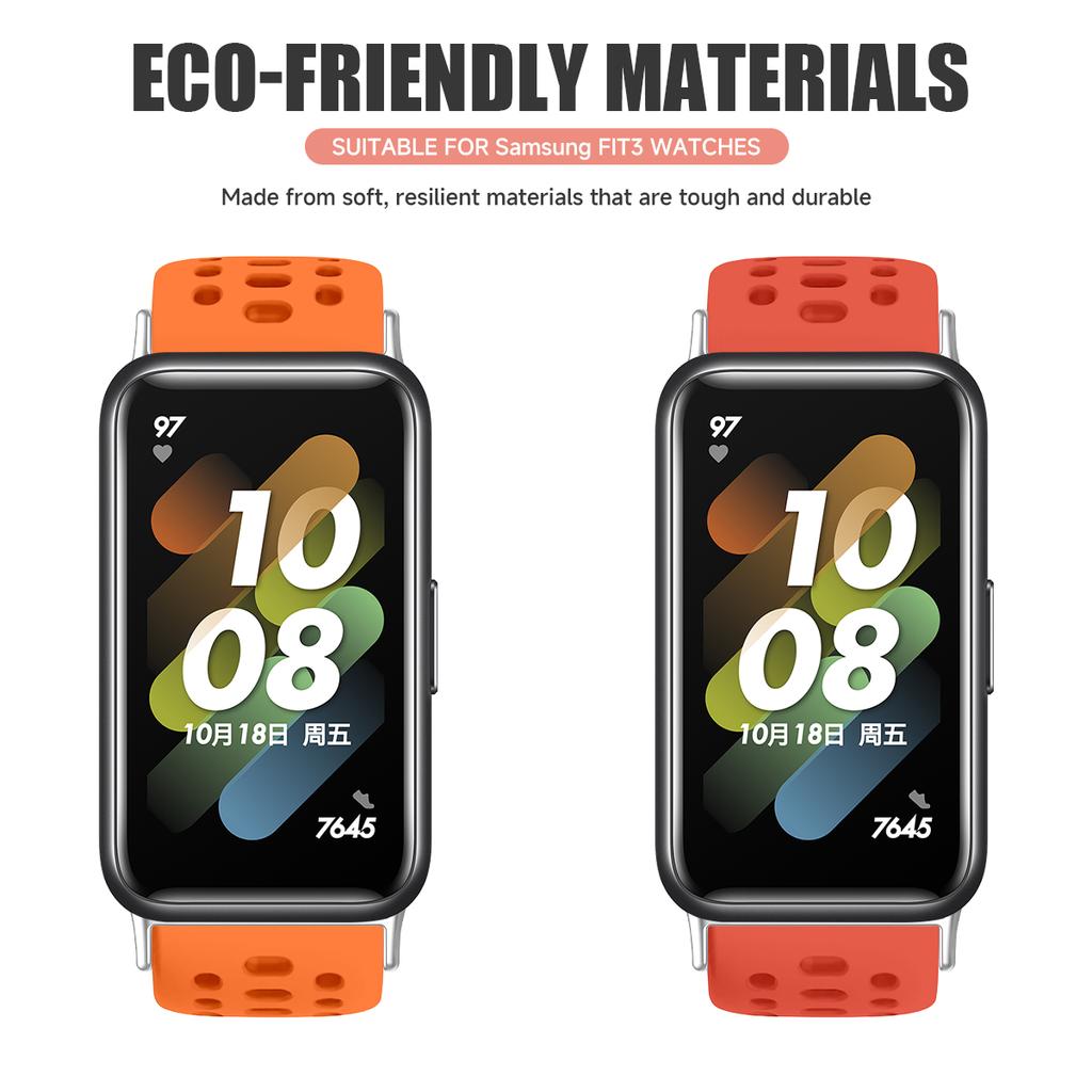 Breathable Silicone Strap For Samsung Galaxy Watch Fit 3 Elastic Sport Band For Galaxy Fit 3 Smartwatch Replacement Accessories