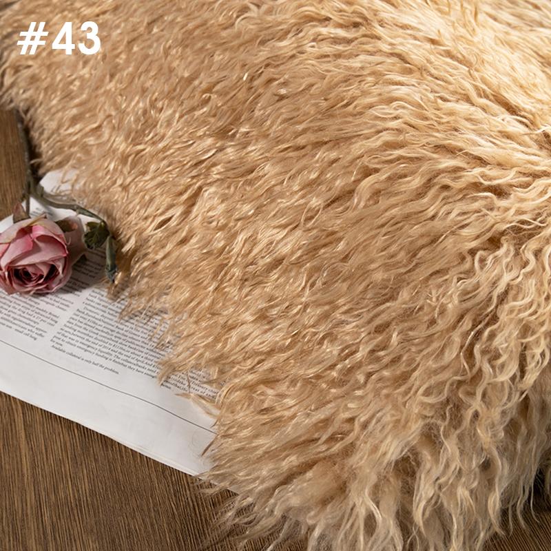 50*170cm High-grade 6cm Long Hair Cashmere Fabric Lamb Curly Imitation Tan Sheep Wool Plush Fabric DIY Clothing Dolls Cosplay