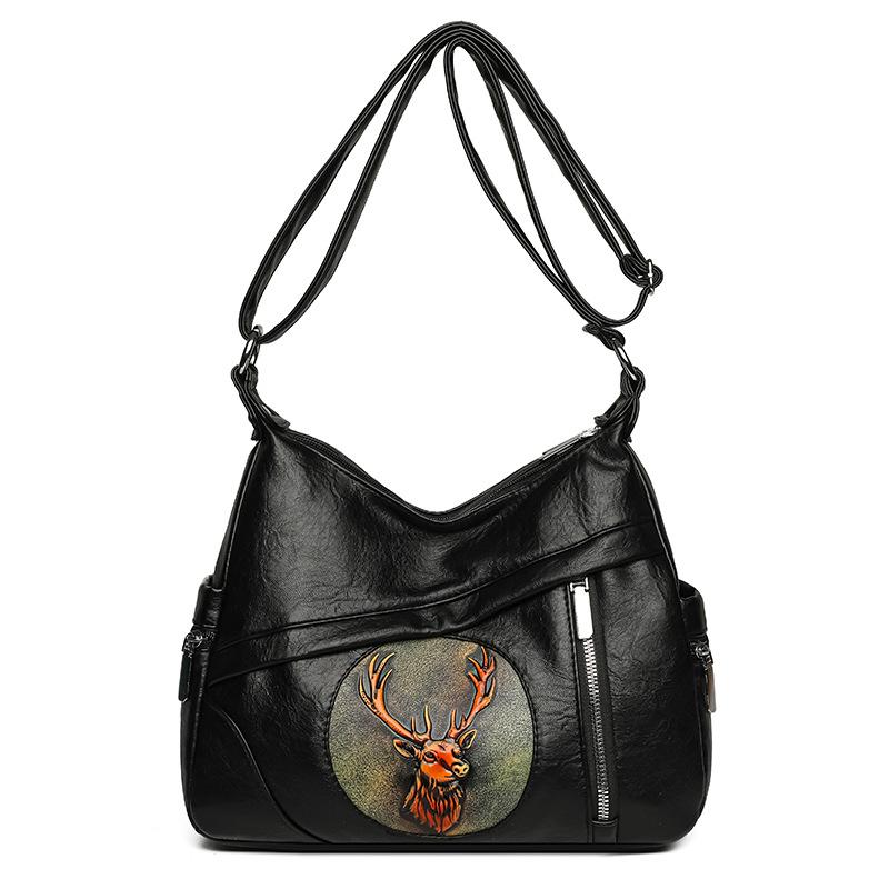 Этнический стиль Принт Премиальное моделирование Мягкий Прочный Модный Изысканный Новинка Легкий Роскошный Повседневный Уличный Пляжный Кроссбоди Наплечная Сумка чёрный 2335₽