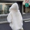 New Big Hooded Fur Winter Popular Fluffy Coat Women's Clothing Large Size Loose Plush Clothes
