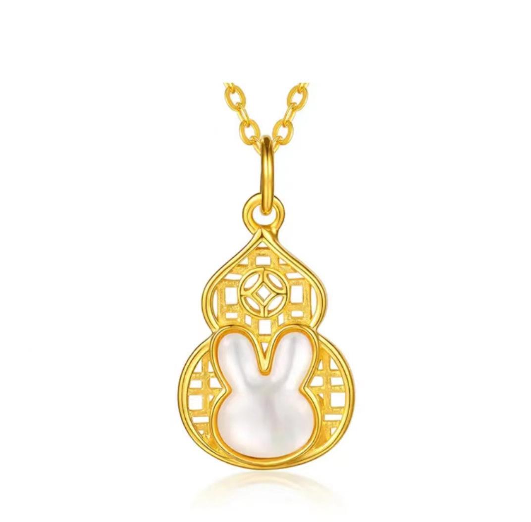 

925 посеребренные оконные решетки пачка инкрустированный рябчик комплект цепочка ожерелье мода женский кролик деньги кулон цепочка на ключицу 925 silver золотой