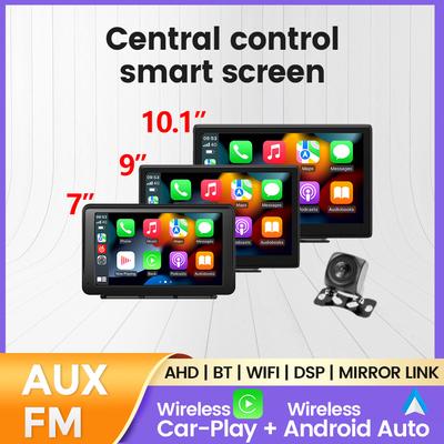 7/9/10 polegadas Universal Car Raido Tela Multimídia Player Tela inteligente sistemas inteligentes de carro Android sem fio Auto Carplay AUX