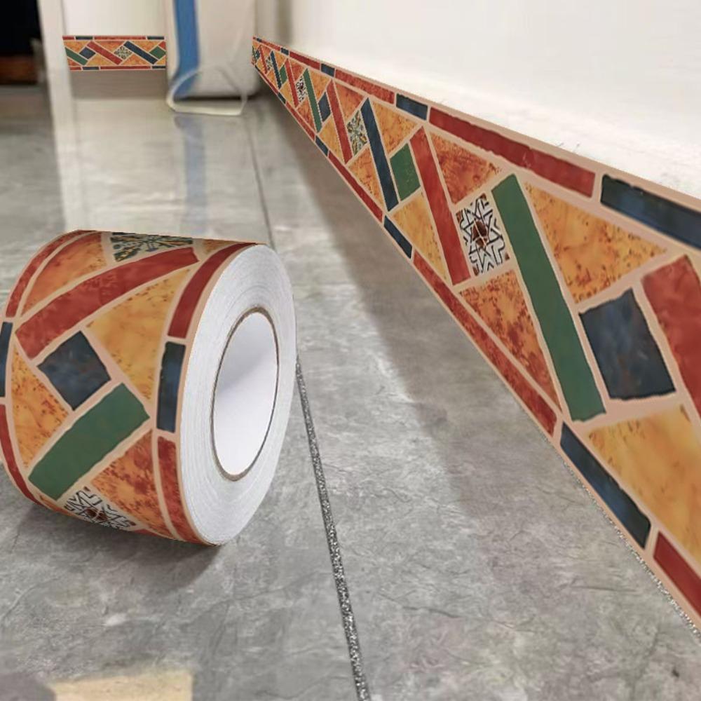 Fashion 10 Meter Wall Base Self Adhesive Anti-collision Skirting Line Soft Thickened Decoration Strips Bedroom