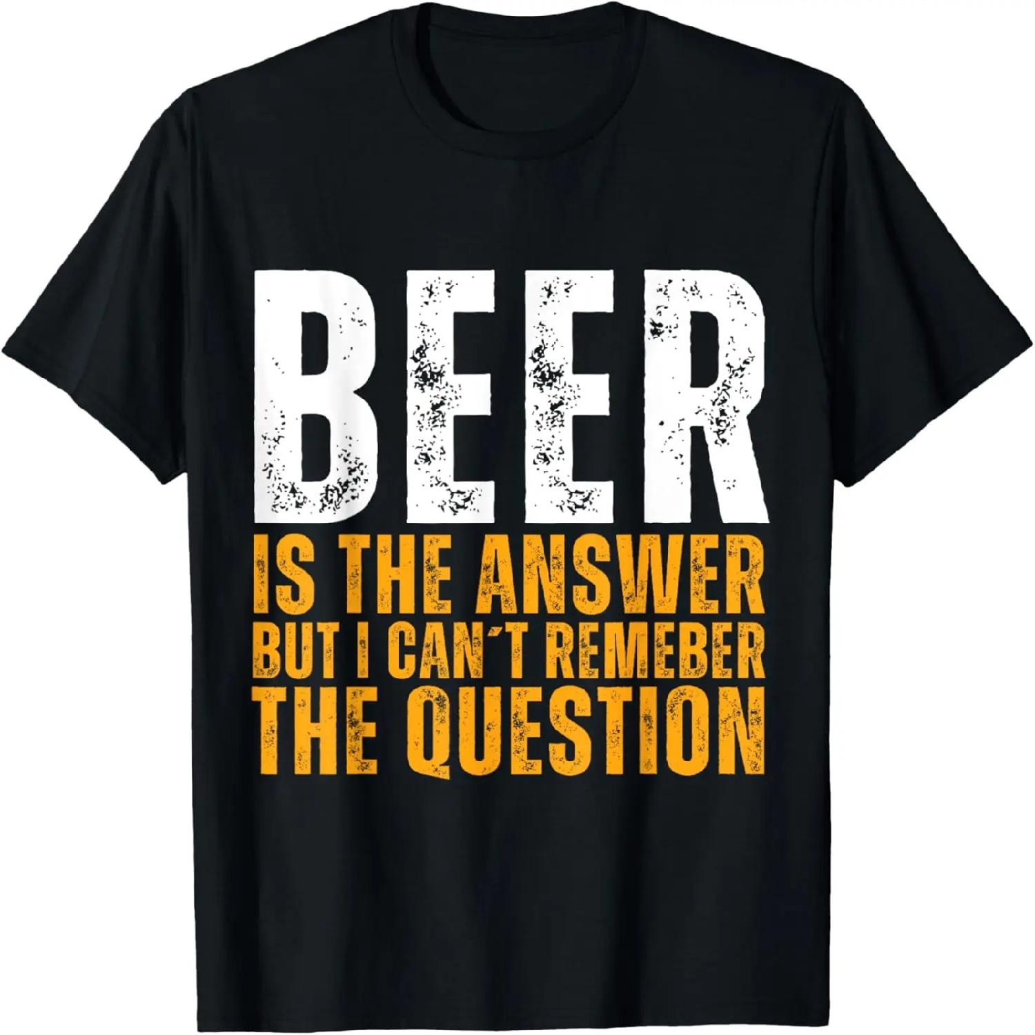 Пиво — это ответ  Графическая футболка с пивом S