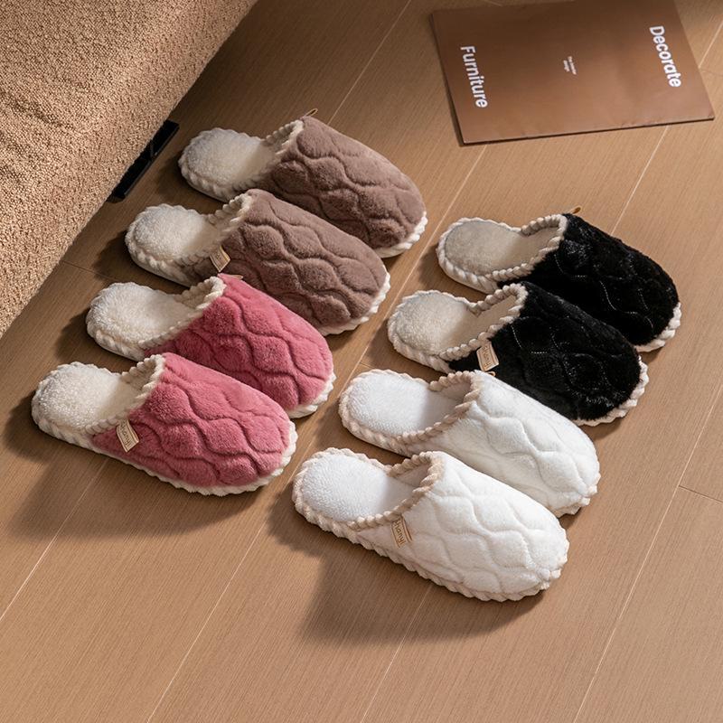 "Cotton Non-Slip Slippers for Men & Women - Cozy Plush for Spring, Autumn, Winter"