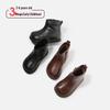 New Autumn & Winter Toddler Leather Boots - Korean Style, Velvet-Lined, Unisex