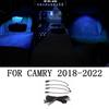 Car Interior Atmosphere Stripes Lamp Ambient Light Foot Light Decorative Ice Blue Color For Toyota Camry 2018    202