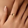 18K Gold Plated Heavy Metal Unisex Ring with High Texture - Eco-Friendly European & American Style