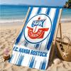 FC Hansa Rostock Wappen Design Strandtuch, Schnelltrocknend, Pflegeleicht, Geeignet für Fitness und Strandurlaub, Sport-Essential