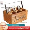 In-Stock Wooden Cutlery Organizer: Compartmented Tableware Storage Box for Kitchen and Restaurant Use