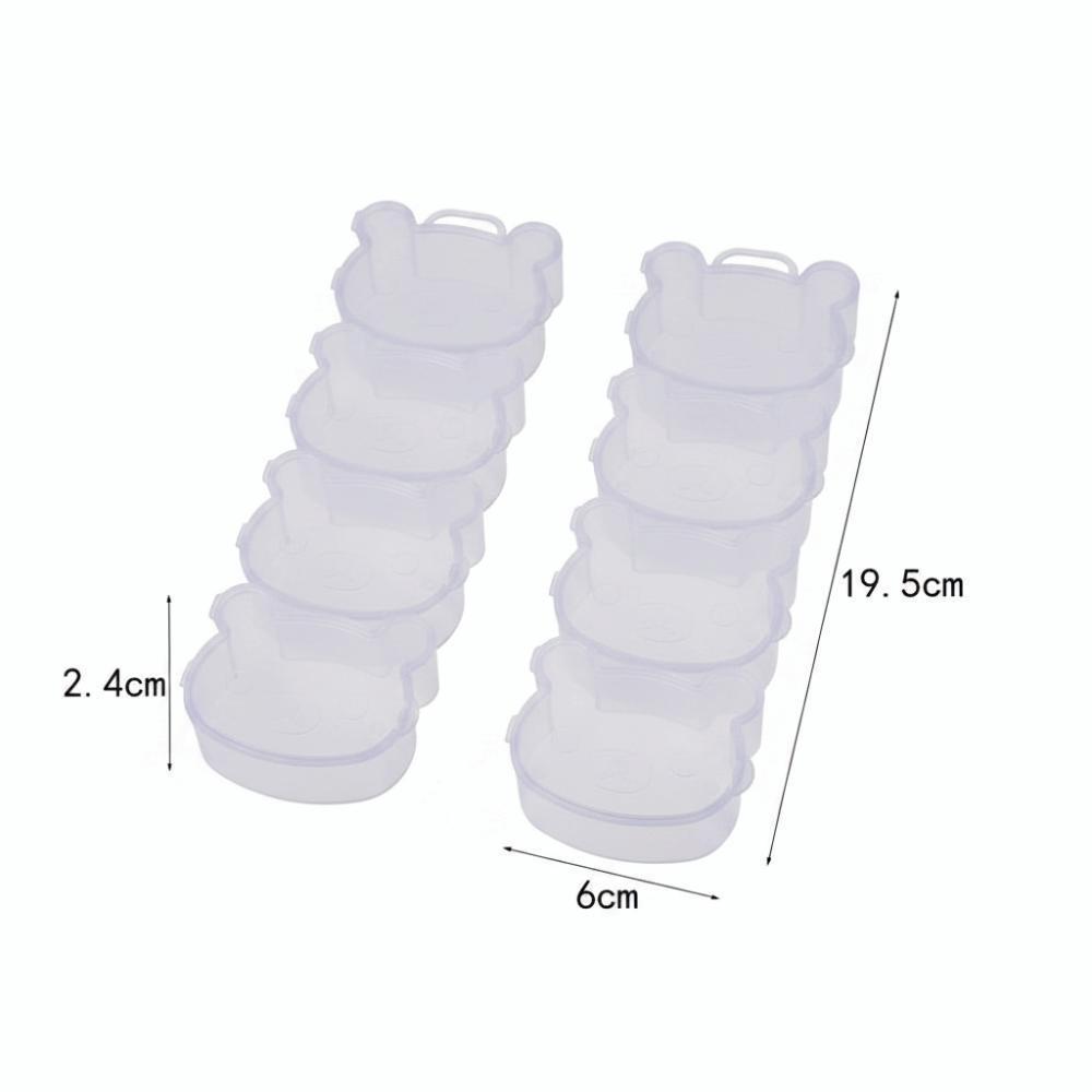 Multi-grid Transparent Plastic Storage Box Four-piece Storage Box Hair Accessories Storage