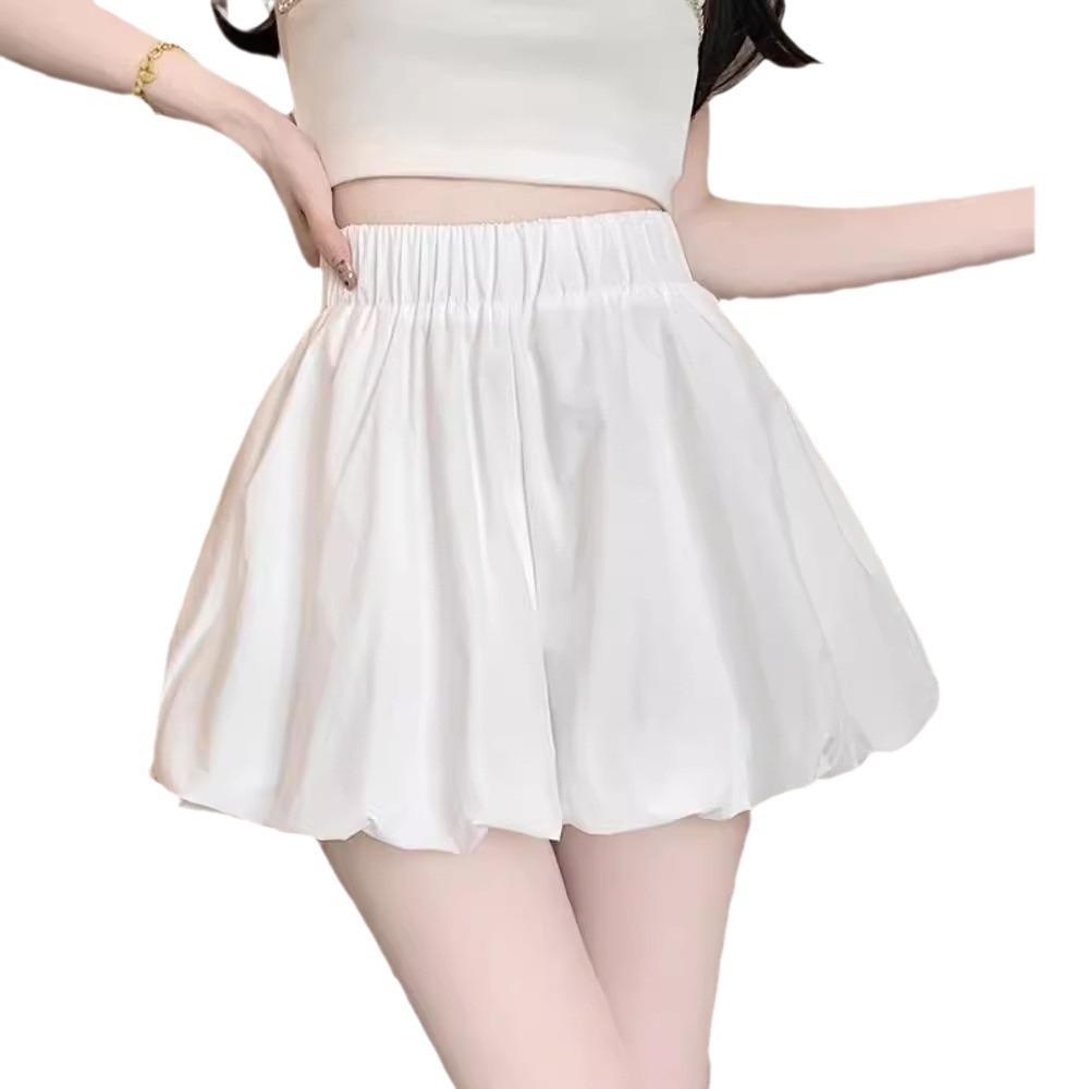 White Cloud High-Waist Slim Puffy Lantern Skirt 2024