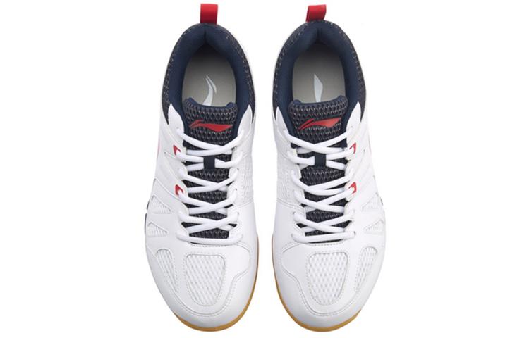 Li Ning Swirl V2 Rubber Multicolor Cushioning Slip Resistant Support Lightweight Low Top Badminton Shoes Unisex White AYTP029-3