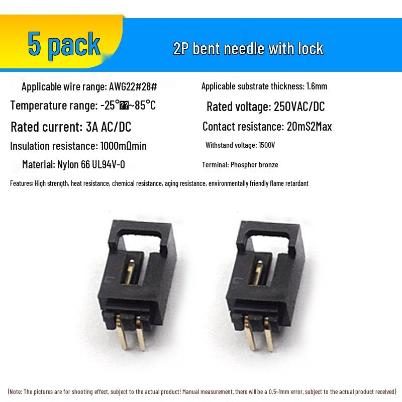 2.54 Lockable DuPont Connector: 2P & 3/4/10P Straight/Bent Pin Header MX2.54 Socket