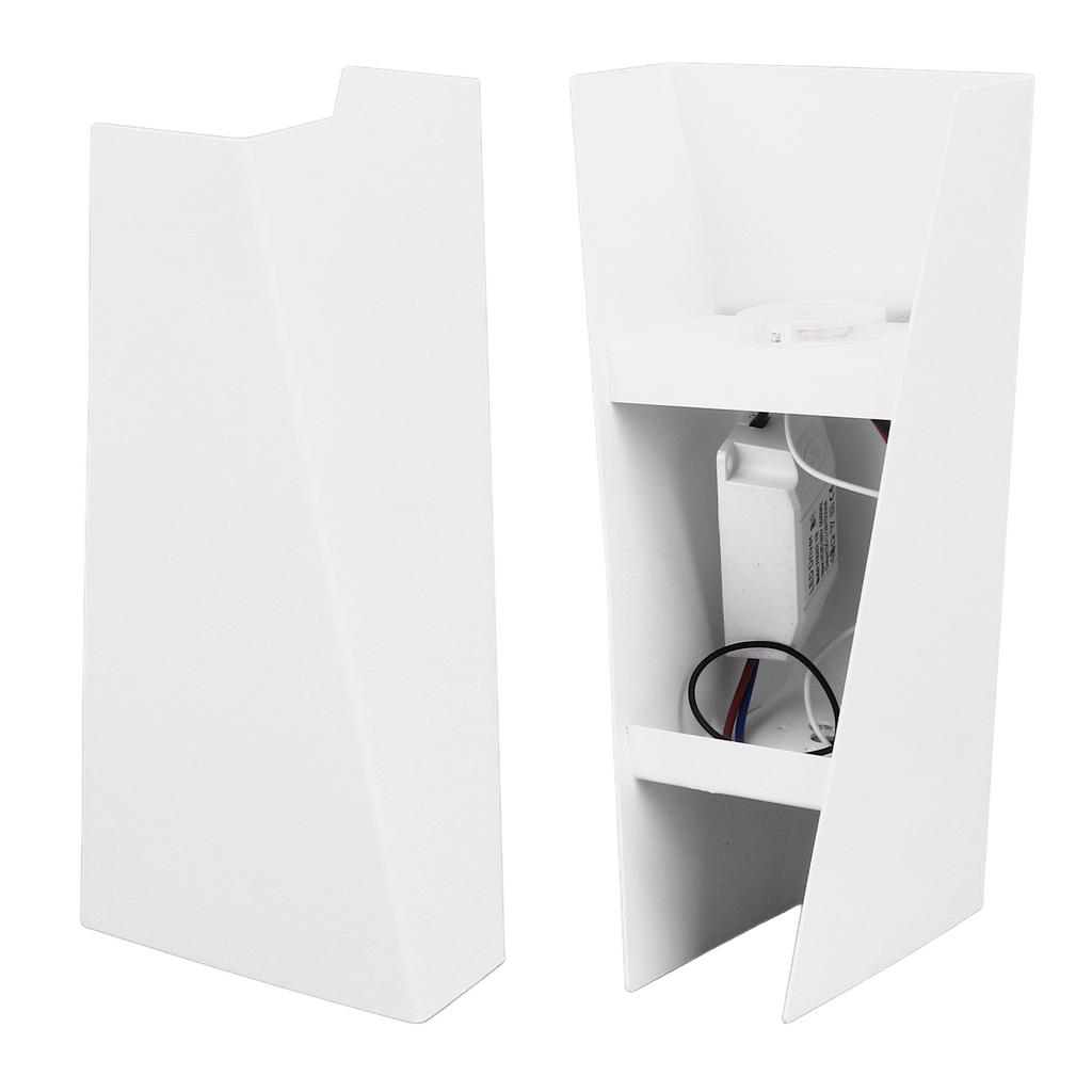 Modern Minimalist Up and Down Wall Light Trapezoid LED Wall Lamp with Warm Light AC85?265V White
