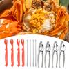 12Pcs Crab Cracker Tool Set Zinc Alloy Shellfish Seafood Kit with Nutcrackers Picks Lobster Opener Tool for Crab Nuts Home Restaurant Use