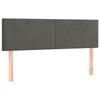 VidaXL Tête de Lit à LED Meuble de Chambre à Coucher Accessoire de Lit Double Tête de Cadre de Lit Intérieur Gris Foncé 3121381