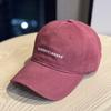 New Autumn Letter Embroidered Soft Top Brushed Cotton Baseball Cap for Men Korean Style Couple's Face Showing Small Peaked Cap for Women